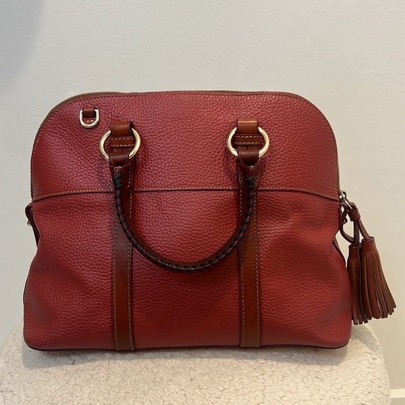 Dooney & Bourke Aubrey terra cotta pebbled Leather Satchel. - Picture 4 of 15